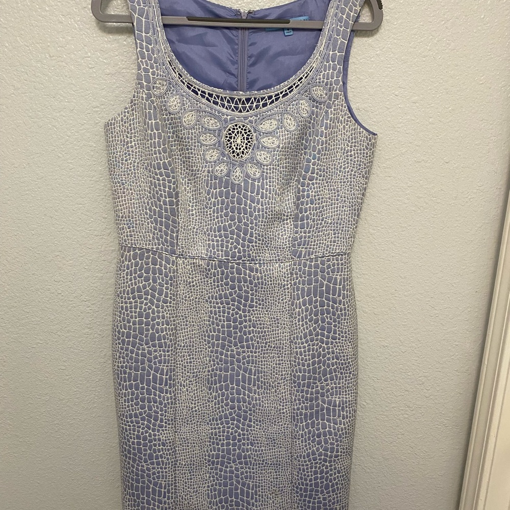 Antonio’s Melani Elegant Sheath Blue Sleeveless Dress